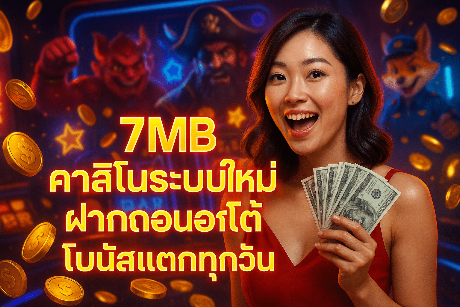 7MB คาสิโนระบบใหม่ ฝากถอนออโต้ โบนัสแตกทุกวัน